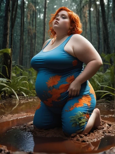 hypermastus,danaus,bodypainting,bodypaint,belly painting,water hole,woman at the well,mudbath,orangina,water nymph,fatmire,pregnant statue,bobinska,waterhole,photoshoot with water,lbbw,mother earth,compositing,puddle,mother nature