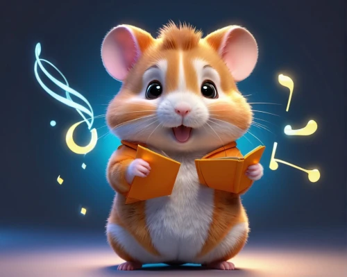 musical rodent,conductor,hamtaro,cute cartoon character,lab mouse icon,bartok,rabbet,squeakquel,cartoon rabbit,singing,hamster,conductus,cartoon bunny,ratliffe,ferbert,alvin,chantecler,lumo,performer,theodore,Unique,3D,3D Character