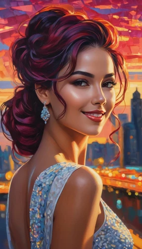 megara,world digital painting,flamenca,dusk background,esmeralda,contessa,romantic portrait,city ​​portrait,portrait background,radha,liliana,sonnessa,moana,chicanas,tiana,leela,maeve,digital painting,girl on the river,fantasy portrait,Conceptual Art,Daily,Daily 31