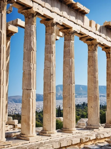 greek temple,erechtheus,acropolis,parthenon,the parthenon,doric columns,erechtheion,hellas,temple of poseidon,akropolis,athen,athens,panathenaic,grecia,hellenic,athenian,atenas,corinth,caesonia,temple of hercules,Conceptual Art,Oil color,Oil Color 01