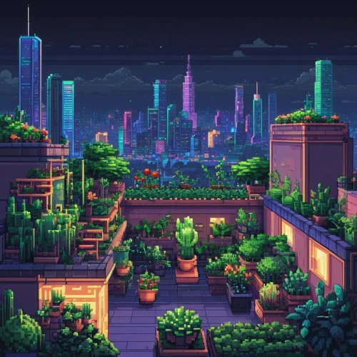 greenhouse,dusk background,cityscape,aurora village,skyscraper town,colorful city,evening city,cybertown,dusk,city skyline,city at night,green valley,greenhouse cover,above the city,balcony garden,skyscrapers,microdistrict,green garden,city view,greenhouses