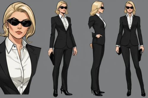 businesswoman,fashion vector,business woman,spy visual,woodsen,pantsuits,black suit,business girl,vesper,spy,woman in menswear,wesker,derivable,charlize,superspy,tailcoat,pixton,secret agent,stylization,cleofe,Unique,Design,Character Design