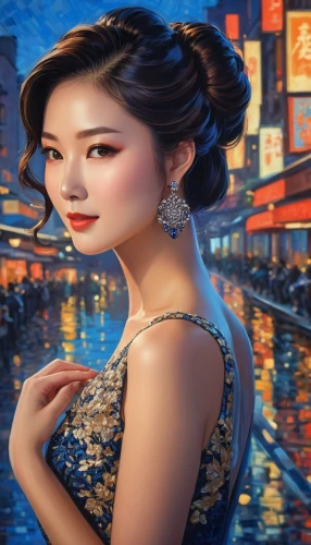 asian woman,yangmei,world digital painting,qipao,vietnamese woman,cheongsam,yingjie,xiaofei,portrait background,mulan,feifei,chengli,oriental princess,xianwen,jingqian,xiaomei,zilin,miss vietnam,oriental girl,lianwei,Conceptual Art,Daily,Daily 31