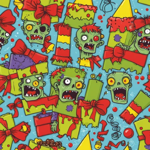 zombie ice cream,christmas wrapping paper,pepperberg,day of the dead paper,wrapping paper,jigsaw puzzle,days of the dead,gift wrapping paper,warheads,popcap,gwar,christmas stickers,madballs,orks,halloween paper,zomo,hobgoblins,day of the dead icons,fantagraphics,zombie,Vector Pattern,Halloween,Halloween 02