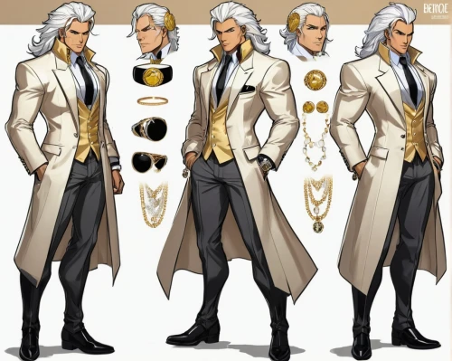 tailcoats,tailcoat,gyrich,male character,suit of spades,lamprecht,arcangelo,constantine,genrich,clavis,salieri,solidus,druitt,nobleman,carstairs,drosselmeyer,praetor,bertholf,suvorov,hammerklavier,Unique,Design,Character Design