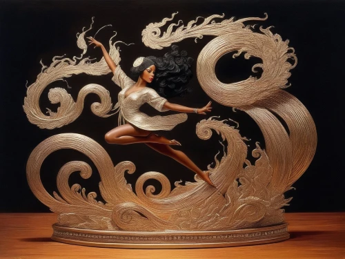 wood carving,kongfu,paper art,3d figure,marquetry,fire dancer,carved wood,png sculpture,3d art,hand carved,woodcarving,karchner,maquettes,figurine,daiko,flamenco,woodburning,dancer,spiral art,wood art,Illustration,Realistic Fantasy,Realistic Fantasy 21