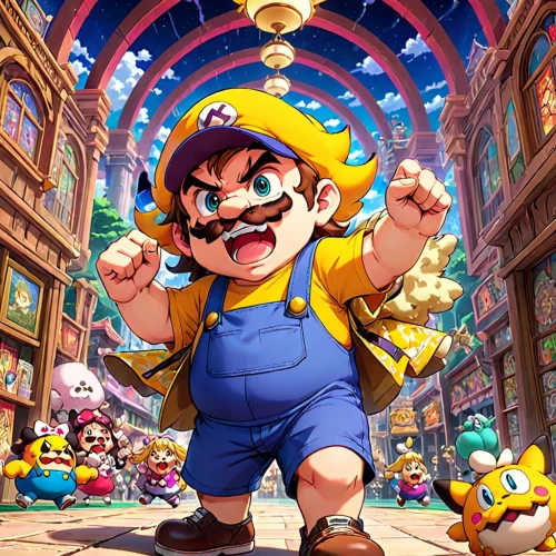 wario,marios,mario,super mario brothers,mario bros,poykio,paisano,morio,luigi,kirkhope,ario,koopa,smo,paisanos,delfino,miyamoto,pardede,castellacci,warioware,emporio,Anime,Anime,Traditional