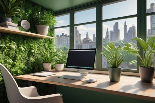 green living,working space,modern office,blur office background,green plants,work space,creative office,office desk,workspace,green wallpaper,greenery,home office,workspaces,verdant,desk,forest workplace,offices,microhabitats,house plants,greenhut,Art,Artistic Painting,Artistic Painting 50
