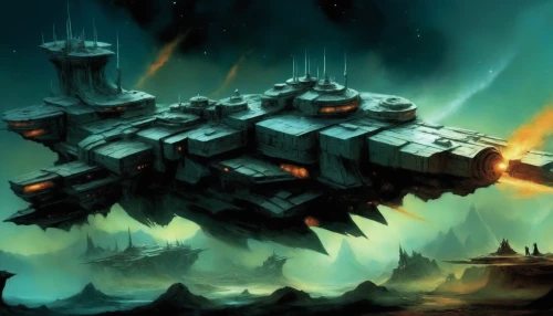 battlefleet,blockship,skyship,airships,alien ship,blockships,homeworld,spelljammer,battlecruisers,battleships,battlecruiser,space ships,dreadnaught,airship,star ship,ghost ship,citadels,dreadnought,peter-pavel's fortress,air ship,Illustration,Realistic Fantasy,Realistic Fantasy 16