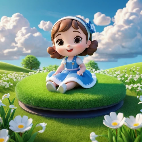 spring background,daisylike,dorthy,miette,springtime background,dorothy,cute cartoon image,cute cartoon character,sylbert,flower background,children's background,girl in the garden,melody,daisy flower,little girl fairy,agnes,spring greeting,floricienta,girl picking flowers,daisy,Unique,3D,3D Character