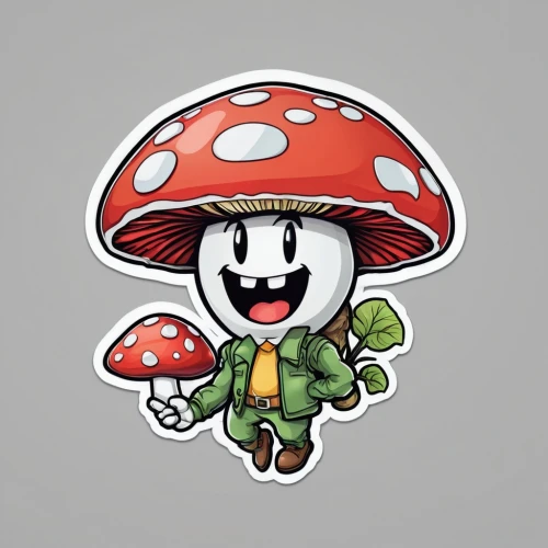 toadstool,amanita,agaric,toadstools,mushroom type,fly agaric,mushroom hat,muscaria,mushroom,forest mushroom,small mushroom,mini mushroom,anti-cancer mushroom,mycologist,mushroomed,mushroomhead,red fly agaric mushroom,popcap,red mushroom,mushrooming,Unique,Design,Sticker