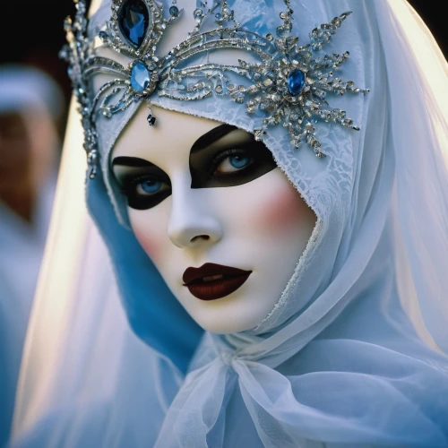 the carnival of venice,venetian mask,the snow queen,maschera,nihang,dead bride,masquerade,pierrot,masque,the bride,carnevale,amidala,miss circassian,suit of the snow maiden,the angel with the veronica veil,ice queen,priestess,white lady,masquerades,fairest,Photography,Documentary Photography,Documentary Photography 15