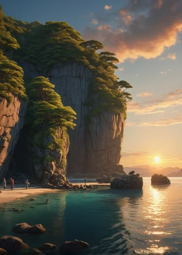 islands,an island far away landscape,cliffs ocean,full hd wallpaper,the island,archipelago,island,cliffside,islets,island suspended,emerald sea,islet,seclude,yamatai,cartoon video game background,cliffsides,dolphin coast,uncharted,themyscira,floating islands,Photography,General,Natural