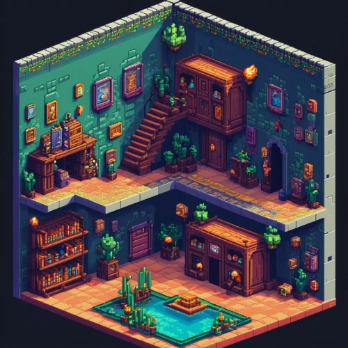 apartment,game room,basement,small house,bookshelves,book store,shared apartment,an apartment,library,bookstore,witch's house,playing room,cabin,nook,study room,bookshop,treasure house,cellar,forest house,bookcase