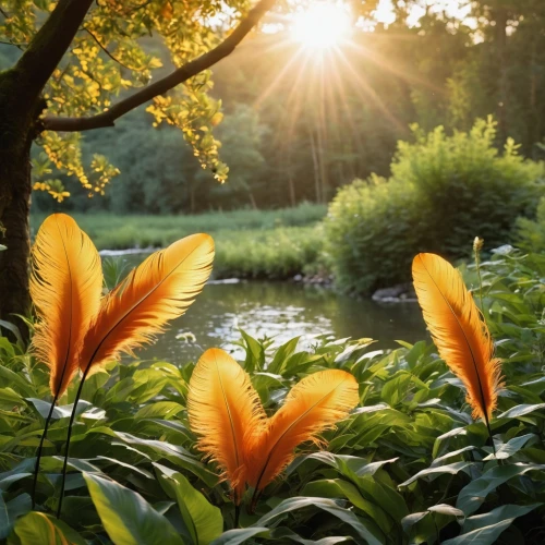 torch lilies,flower in sunset,strelitzia orchids,sun daisies,orange lily,lilies,daylilies,sunbursts,pond flower,orange petals,orange flowers,lilies of the valley,orange tulips,angel's trumpets,torch lily,angel trumpets,gerbera daisies,sun flowers,strelitzia,trumpet flowers,Photography,General,Realistic