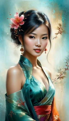 oriental princess,oriental girl,geisha girl,oriental painting,vietnamese woman,asian woman,jasmine blossom,geisha,oriental,fantasy art,jasmine,jasmine flower,the plum flower,world digital painting,fantasy portrait,lotus blossom,cheongsam,arhats,concubine,wenhao,Conceptual Art,Daily,Daily 32