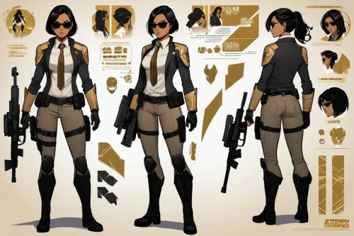 longhena,spy visual,vesper,soejima,bulletgirl,homare,agent,hanji,mukuro,vector girl,harima,agentes,kuribayashi,tailcoat,sparrowhawk,michiko,kaneshiro,tatsuta,madlax,dragunov,Unique,Design,Character Design