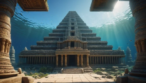 egyptian temple,atlantis,ancient city,artemis temple,scythopolis,atlantica,step pyramid,sunken church,atlantean,atlantik,amazonica,labyrinthian,ziggurat,the ancient world,herakleion,vimana,temples,atlanteans,ancient egypt,kukulkan,Photography,General,Natural