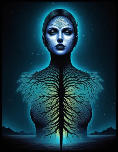 earth chakra,inanna,mother earth,ishvara,ayurveda,cecropia,lymphatic,shamanic,varuna,heart chakra,shiva,anahata,nakshatras,root chakra,kundalini,dakini,shamanism,matriarchal,mahavishnu,mother nature,Illustration,Realistic Fantasy,Realistic Fantasy 25