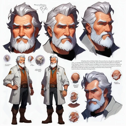 theoretician physician,rayleigh,mengsk,skotnikov,male character,messner,george lucas,wolffe,ship doctor,thorfinnur,turnarounds,bohannon,geppetto,patkin,white beard,constantine,logan,trefilov,sanderford,theophanes,Unique,Design,Character Design