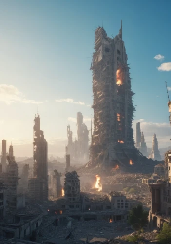 destroyed city,theed,ancient city,barrayaran,tirith,varsavsky,kashyyyk,citadel,the ruins of the,skylstad,coruscant,cosmodrome,kondos,ordos,imperialis,widsith,new castle,osgiliath,post-apocalyptic landscape,citadels,Photography,General,Realistic