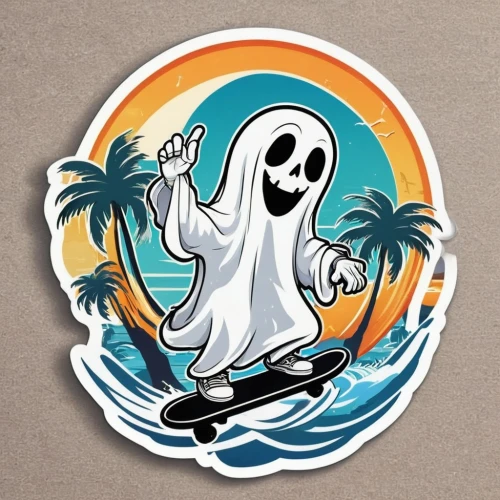 fantasma,neon ghosts,ghostface,surfer,soundcloud icon,sticker,surfin,clipart sticker,surfing,ghosananda,ghostscript,halloween ghosts,surfs,surf,seidensticker,ghostley,ghozi,islamorada,threadless,soundcloud logo,Unique,Design,Sticker