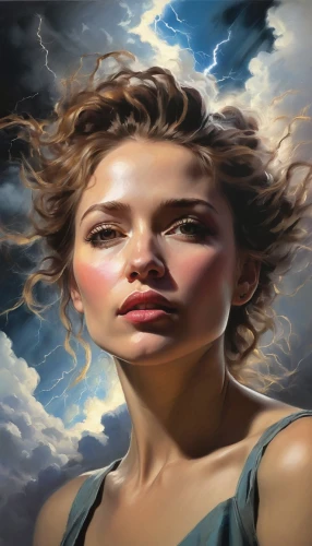 world digital painting,digital painting,fantasy portrait,mystical portrait of a girl,portrait background,margairaz,margaery,woman thinking,melpomene,overpainting,windblown,little girl in wind,digital art,cassandra,windswept,scheffer,photo painting,sci fiction illustration,melancholia,hypatia,Conceptual Art,Oil color,Oil Color 09