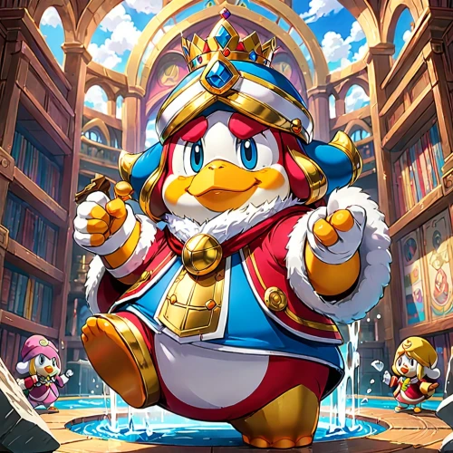 glomgold,dedede,pardede,scrooge,rockhopper,donald duck,donald,charmy,rockerduck,magica,scrooby,pororo the little penguin,scroop,maplestory,duckburg,duckula,duc,galkaio,mascotech,mcduck,Anime,Anime,Traditional