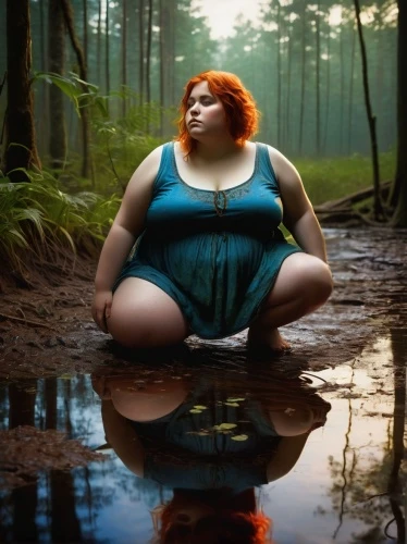 woman at the well,perched on a log,wading,conceptual photography,puddle,photoshoot with water,water nymph,danaus,mirror water,padmasana,reflection in water,water mirror,mirror in the meadow,the body of water,thumbelina,paddler,mother nature,fatmire,puddles,lilly pond