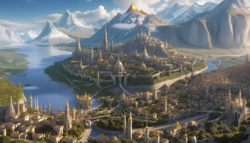 tirith,gondolin,nargothrond,erebor,rivendell,citadels,beleriand,riftwar,fantasy city,elves country,naboo,silmarillion,thingol,winterfell,narnian,kingdoms,osgiliath,fantasy landscape,theed,fantasy world,Photography,General,Realistic