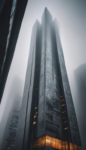 skyscraper,the skyscraper,barad,veil fog,skyscraping,foggy day,dense fog,gotham,metropolis,highrises,north american fog,dystopian,enshrouded,high fog,tall buildings,the fog,monolithic,skyscrapers,skycraper,foggy,Conceptual Art,Oil color,Oil Color 01