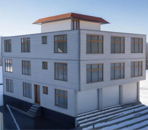 lofts,sketchup,industrial building,model house,snow roof,cubic house,revit,frame house,two story house,3d rendering,snow house,bauhaus,apartment house,modern building,townhome,winter house,modern house,appartment building,apartment building,multi-story structure