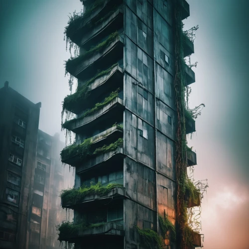 scampia,skyscraper,urban towers,tower block,ecotopia,apartment block,escala,postapocalyptic,the skyscraper,high rise building,high rises,high rise,high-rise building,residential tower,planta,highrise,dystopias,highrises,brutalism,skyscraping,Illustration,Realistic Fantasy,Realistic Fantasy 15