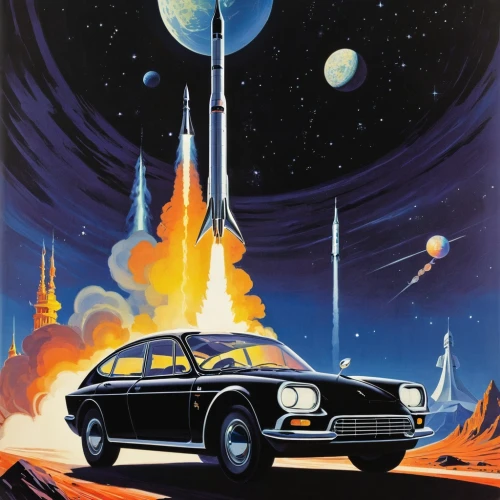 galaxie,moon car,starliner,emshwiller,interceptor,stardrive,interplanetary,travel poster,polara,space art,rocinante,comets,kuenzer,starostin,uncredited,space voyage,proton,drivespace,homeworld,space ships,Conceptual Art,Sci-Fi,Sci-Fi 18