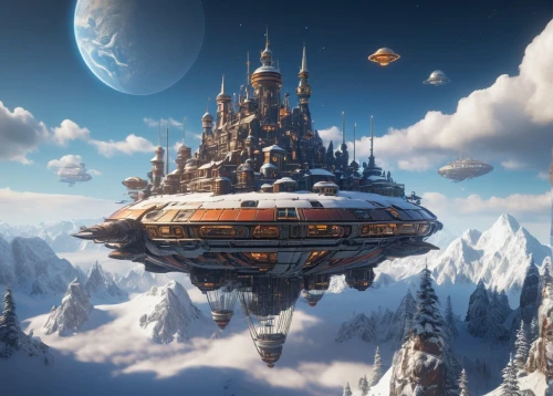 homeworld,skyship,starbase,airships,homeworlds,coruscant,citadels,coldharbour,skyreach,deltha,naboo,skyterra,wildstar,stratofortresses,cardassia,space ships,helicarrier,sky space concept,yavin,spaceport,Photography,General,Sci-Fi