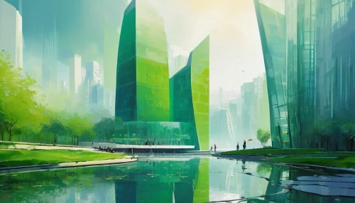 futuristic landscape,cityscape,cybercity,arcology,city scape,fantasy city,monoliths,cityzen,green landscape,homeworld,urbanworld,world digital painting,guangzhou,cyberworld,green space,futuristic architecture,homeworlds,ancient city,sedensky,verdant,Art,Artistic Painting,Artistic Painting 42