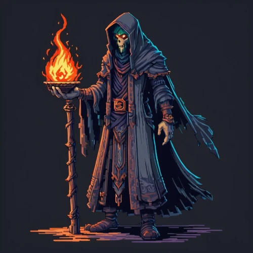 necromancer,undead warlock,grimm reaper,occultist,cultist,conjurer,sorcerer,warlock,archmage,grim reaper,raistlin,ritualist,lich,flickering flame,mage,witchdoctor,torchbearer,candlemaker,magus,jarlaxle