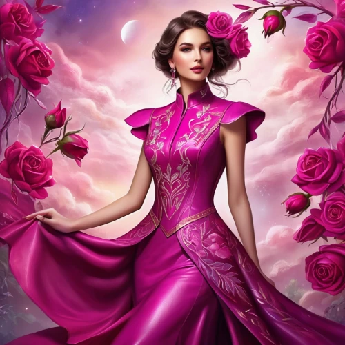 pink roses,pink rose,rose pink colors,rosa 'the fairy,romantic rose,fuchsia,rose flower illustration,purple rose,noble roses,bright rose,deep pink,peony pink,rosa,wild roses,dark pink in colour,rose png,rosa peace,noble rose,bright pink,scent of roses,Illustration,Realistic Fantasy,Realistic Fantasy 01