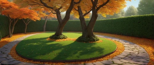 fall leaf border,landscaped,autumn round,tree lined path,parterre,landscaping,pathway,autumn park,landscape design sydney,landscape designers sydney,metasequoia,yellow garden,virtual landscape,round autumn frame,moss landscape,fall landscape,landscapist,paved square,garden design sydney,autumn landscape,Conceptual Art,Daily,Daily 30