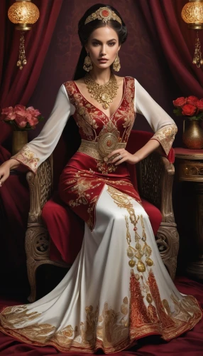 noblewoman,poppaea,paithani silk,kolhapure,sabyasachi,tahiliani,sheherazade,gandhari,sharara,caftan,orientalist,miss circassian,draal,etheria,imperial period regarding,emperatriz,draupadi,thracian,enthronement,amidala,Conceptual Art,Fantasy,Fantasy 18