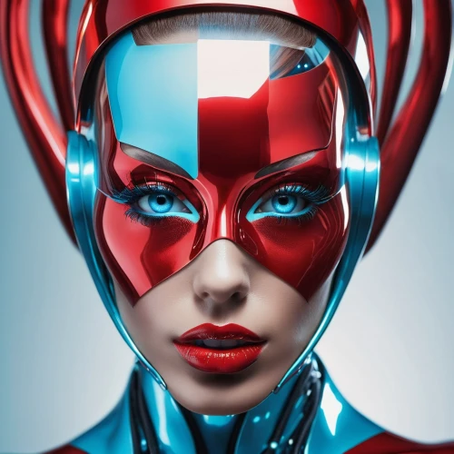 red blue wallpaper,head woman,red and blue,fembot,red super hero,cybernetic,positronic,transhuman,cyberstar,cyborg,gynoid,cybernetically,elektra,superhero background,bodypaint,femforce,rankin,bitdefender,bionic,polymer,Photography,General,Realistic