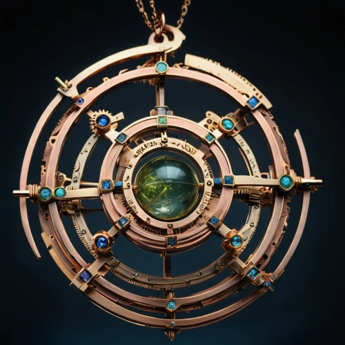 astrolabes,armillary sphere,orrery,aranmula,astrolabe,circular ornament,copper frame,constellation lyre,jewelry basket,aventurine,pendants,circle shape frame,art deco ornament,sigillum,alethiometer,armillary,pendant,enamelled,kamacite,gyroscope,Photography,General,Sci-Fi