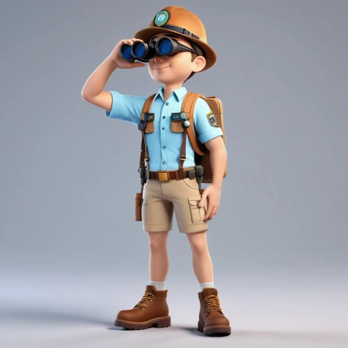 scoutmaster,patrolman,scout,scouts,3d figure,binoculars,3d model,police officer,scouters,boy scouts,surveyors,model train figure,bryologist,playmobil,archaeologist,binocular,3d modeling,policeman,deputy,renderman,Unique,3D,3D Character