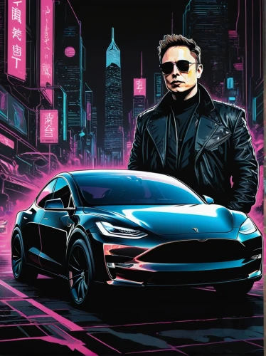 tesla,teslas,musk,vector illustration,model s,vector art,elon,vector graphic,elektrocar,tesla model x,billionaire,tron,electric mobility,vector image,vector design,tescoma,autotron,vector,terminator,electric driving,Illustration,American Style,American Style 06