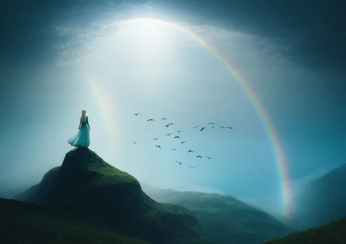 fantasy picture,rainbow background,bifrost,fantasy landscape,rainbow pencil background,alfheim,pot of gold background,the spirit of the mountains,rainbow and stars,world digital painting,unicorn background,photo manipulation,landscape background,full hd wallpaper,the pillar of light,heavenward,hyrule,silmarillion,arcobaleno,dreamscapes,Photography,Artistic Photography,Artistic Photography 12