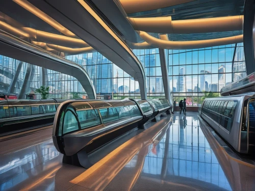 futuristic architecture,sky train,airtrain,moving walkway,futuristic art museum,stretch limousine,car showroom,skybridge,skyways,spaceship interior,skytrain,skywalks,fleet and transportation,monorail,futuristic landscape,maglev,emirates,dubay,difc,guideways,Art,Classical Oil Painting,Classical Oil Painting 04