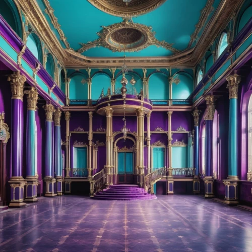 ornate room,ballroom,royal interior,ballrooms,blue room,purple blue ground,royale,empty hall,harlaxton,opulently,chateauesque,victorian room,opulent,luxury decay,empty interior,opulence,europe palace,grandeur,marble palace,purple,Photography,General,Realistic