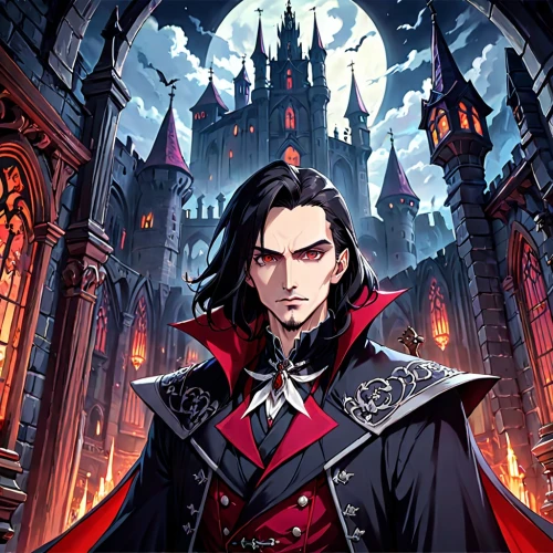 alucard,strahd,count dracula,castlevania,vlad,dracula,woolfe,count,ravenloft,drac,ravenstein,rumple,dhampir,suvorov,gothic portrait,hamelin,waver,vampirism,lestat,dantes,Anime,Anime,Traditional