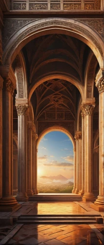 archways,arcaded,celsus library,windows wallpaper,doorways,alcove,hall of the fallen,theed,classical antiquity,archway,undercroft,antiquity,colonnades,loggia,cochere,doorway,western architecture,arches,leptis,neoclassicism,Art,Classical Oil Painting,Classical Oil Painting 05