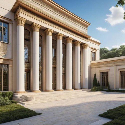 palladian,zappeion,doric columns,greek temple,neoclassical,house with caryatids,neoclassicist,palladianism,peristyle,neoclassic,glyptothek,orangerie,marble palace,neoclassicism,classicist,pillars,columns,palladio,mansion,mansions,Photography,General,Realistic